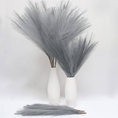 5pcs gray pampas grass - 30",