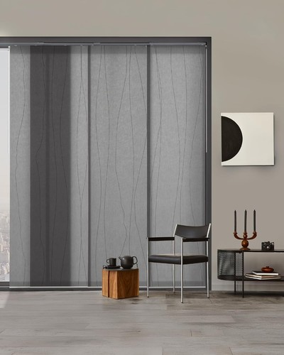 Sliding panel track - panel, blinds
