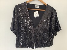 BNWT Roman Sequin Black Bolero