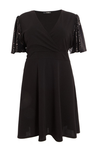 Quiz curve black sequin - quiz,