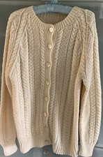 Hand knitted cream - knitted, cream,
