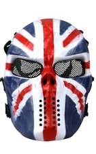 Airsoft Paintball Full Face Mesh Mask Skull Tactical Gear Protection Adjustable