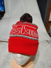 Red Eskimo Winter Hat W/Pom 