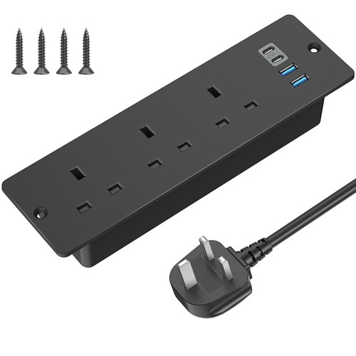 Recessed power socket with - recessed, usb