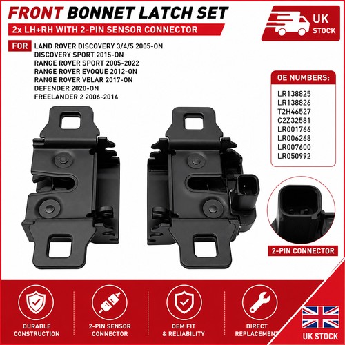Bonnet lock catch pair for - bonnet,