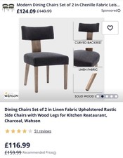 Dining Room chairs -Linen