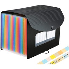 A-Z Month A4 Concertina Expanding File Accordion Folder Organiser Wallet Pockets