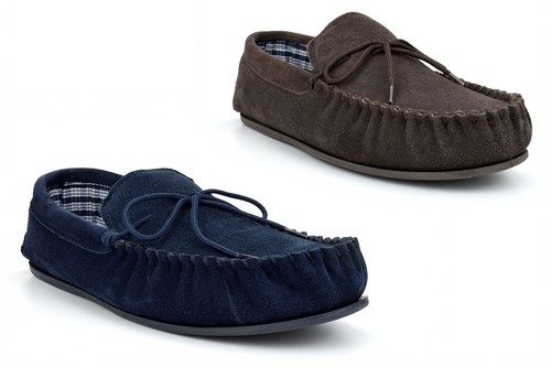 Mens moccasin slippers - mens, size