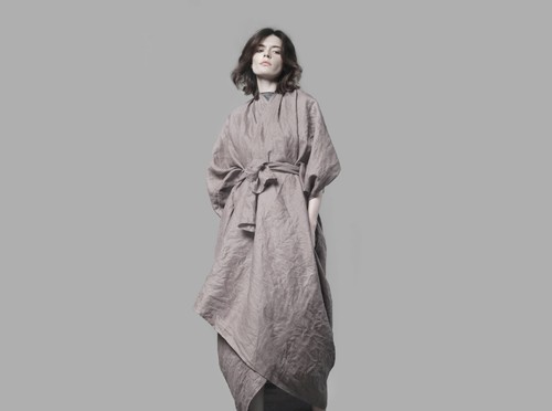 Linen duster coat kimono - coat, dress