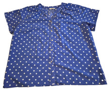 Damart Blue Polka dot Button