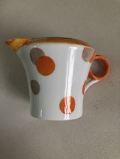 VINTAGE/RETRO MILK JUG ORANGE MIX WITH DETAIL BY SHELLEY ENGLAND REG NO 781613