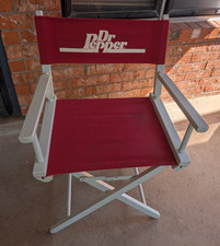 Dr Pepper Wood Canvas Folding Directors Chair Promotional 33x20 Vintage 