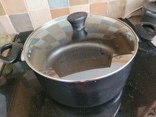 Casserole Saucepan Cookware Stock Pot Non Stick Aluminium With Lid UK
