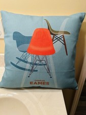 Charles Eames Pillow W Chairs MCM