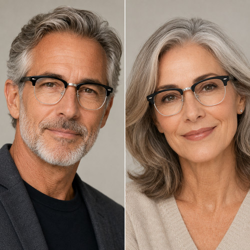 Oversized black square glasses - square,