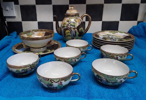 Japanese teaset hand painted - teaset,