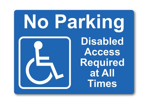 Parking disabled access - no,