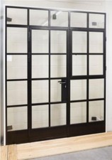 INTERNAL STEEL DOOR SINGLE GLAZED GEORGIAN BARS CRITTALL HERITAGE SIDELIGHT