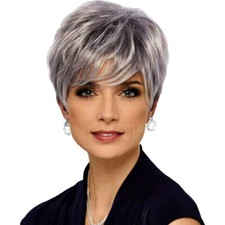 Women Ladies Natural Short Straight Curly Wavy Hair Wigs Cosplay Full Wig UK