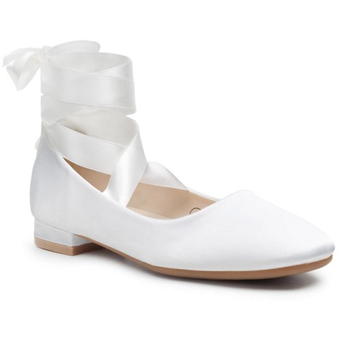 Girls white satin wrap - white,