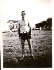 WW2 India British Army Soldier Shorts & sunglasses Original photo 3.25x2.25 In