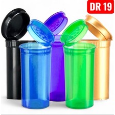 Smelly Proof Medical Containers Vials Squeeze Pop Top Plastic Tub 19 Dram