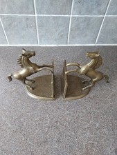 Brass Pair Horses  Jumping