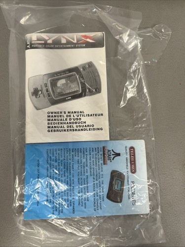 Atari lynx console manual - atari,