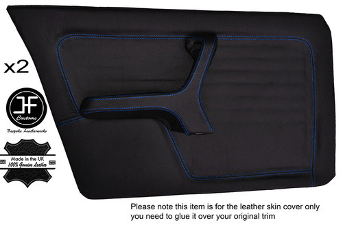 Blue stich front full door - blue, 2x