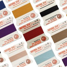 100% NATURAL GRIFFIN SILK STRING THREAD FOR STRINGING PEARLS & BEADS GRIFFIN