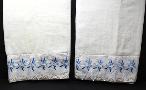 Vintage embroidered bath - vintage,