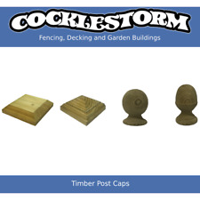 Pack of 5 - Garden Fence Timber Post Caps