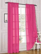 2 Piece Sheer Voile Rod Pocket