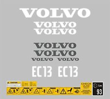 Volvo Mini Digger EC13 Decal Set.