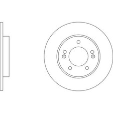 2x Brake Discs Solid For Kia