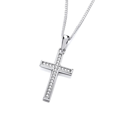 925 silver cross pendant - 925, 16"