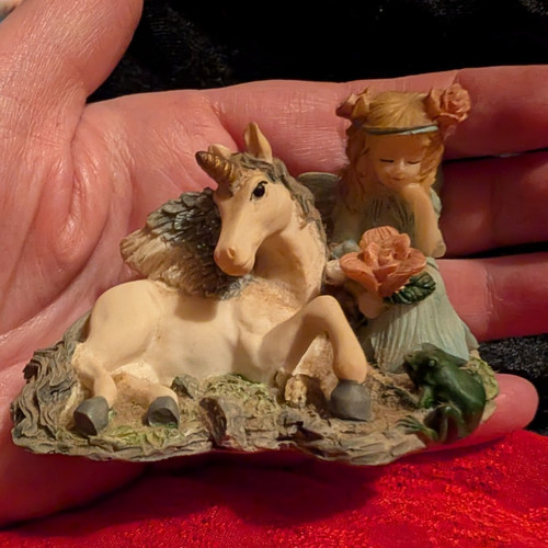 Unicorn fairy figurine - &,