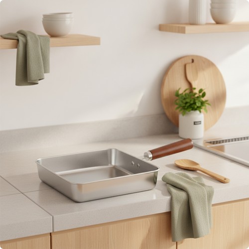 Square frying pan - pan, long-lasting