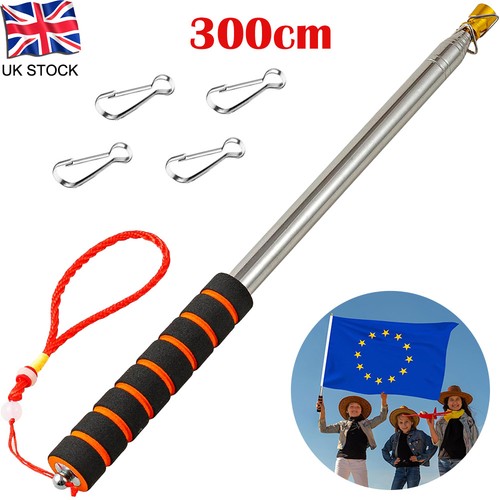 Extendable flagpole stainless - extendable,