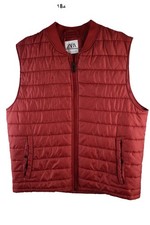 ZARA Red Padded Gilet size L