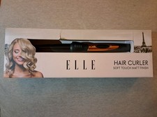 ELLE Hair Curler Soft Touch Matt Finish Regular Travel Size - Black BNIB