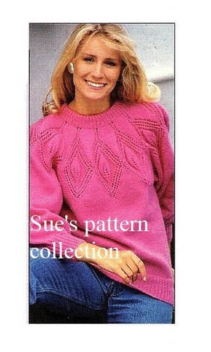 Ladies sweater knitting