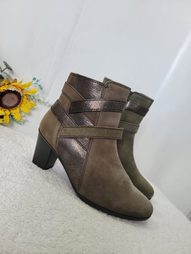 Gabor khaki grey ankle boots - gabor,
