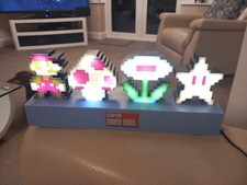 Super Mario Brothers Icons Light Lamp Bedroom Paladon Table Top 30cm USB Battery