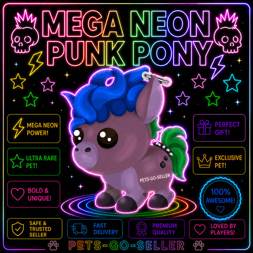 Mega neon punk pony - punk, (cheap)