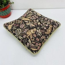 Buckingham Tapestry Cushion Cover Monkeys Rabbits Foxes Birds Floral 13” x 12”