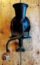 Vintage Large S. NYE & COs Of London Patent No 2 Cast Iron Coffee Grinder