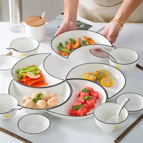 5pc moon shaped ceramic - 5pc,