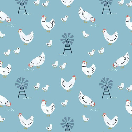 Farm days chickens blue - chickens,