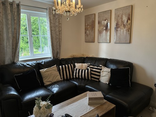 Black leather corner - leather,